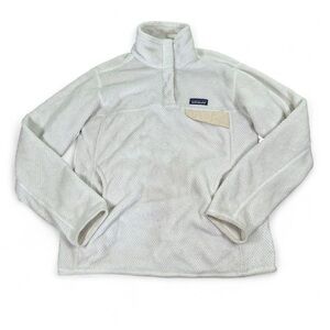Patagonia Women’s Cream White Re-Tool Snap-T Fleece Jacket Size Medium